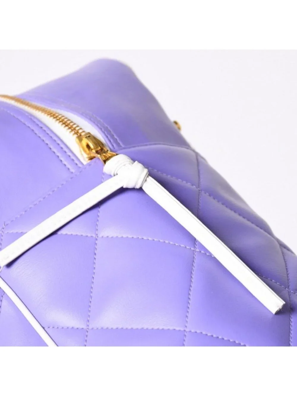 Chanel Boston Bag Sports Line Quilted Purple Gold